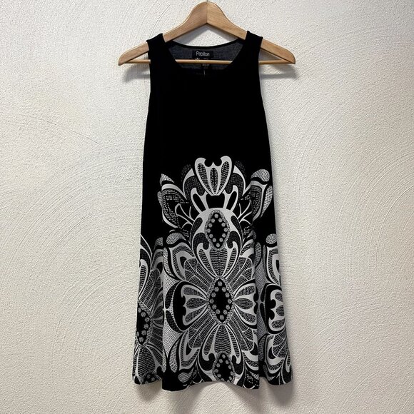 NWT Papillon Black & White Summer Dress sz Small - Picture 1 of 3